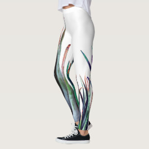Minimal Art  Leaves Leggings