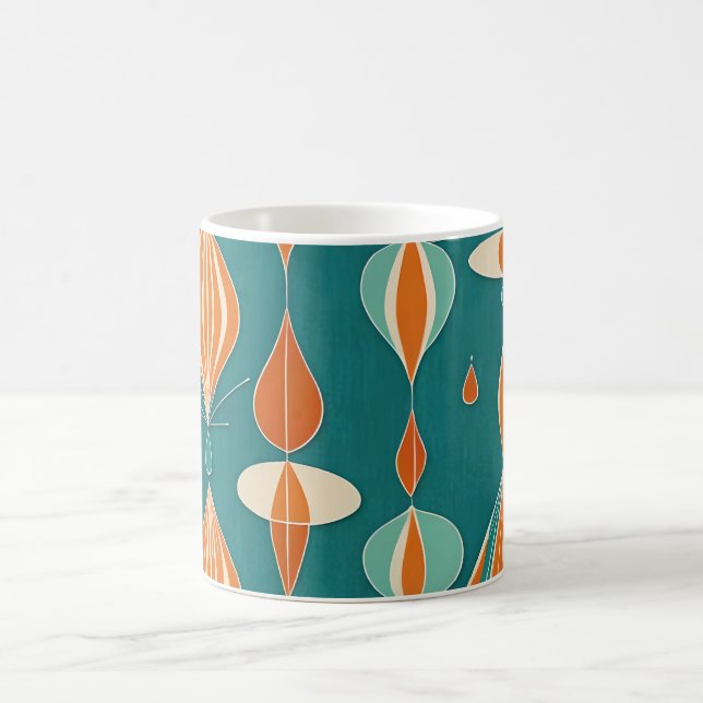 Minimal Atomic Drops Design Coffee Mug (Center)