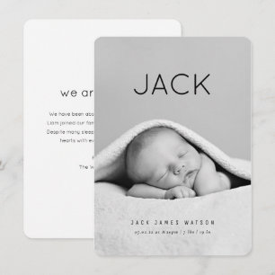 Minimal Baby Birth Announcement