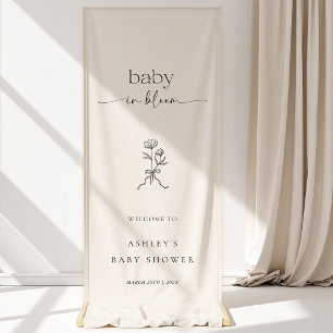 Minimal Baby in Bloom Baby Shower Banner