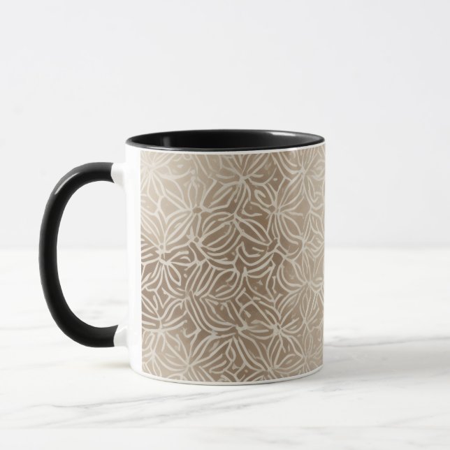 Minimal Batik Geometry Mug (Left)
