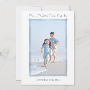MINIMAL BEACH CHRISTMAS PHOTO CARD FLORIDA