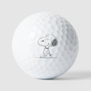 Minimal Beagle Dog Sketch Illustration Golf Balls