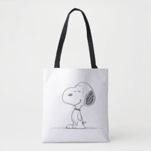 Minimal Beagle Dog Sketch Illustration Tote Bag