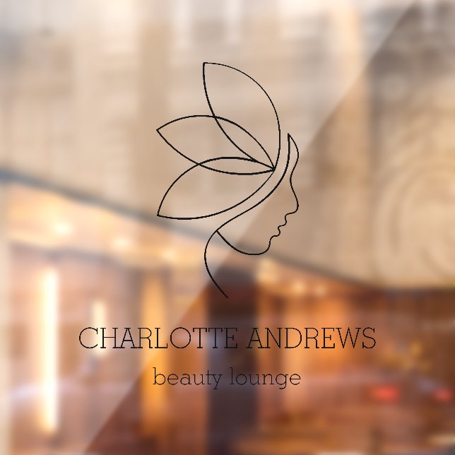 Minimal, Beauty, Logo, Business Name Branding  Window Cling (Sheet 2)