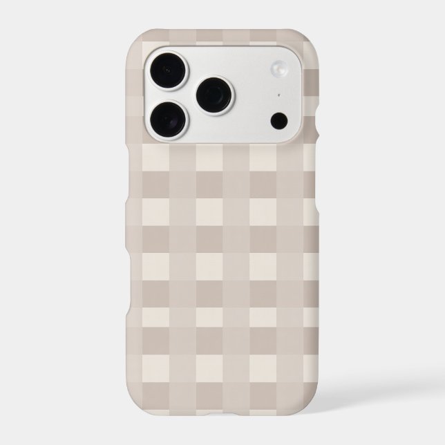 Minimal Beige Checkerboard Design (Back)