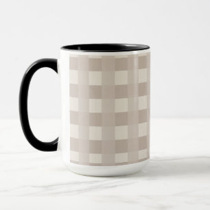 Minimal Beige Checkerboard Design Mug