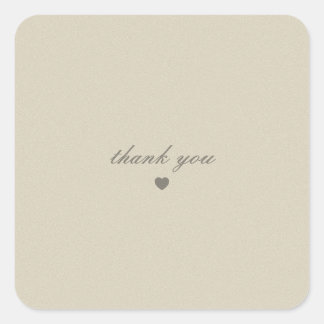 Minimal Beige Thank You Sticker