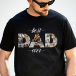 Minimal Best Dad Ever DAD 18 Photo Collage Tri-Blend Shirt<br><div class="desc">The best dad ever full colour photo collage t-shirt is here to celebrate the remarkable father in your life. Customize this unique piece with 18 of your most special photos, forming the word "dad". The words "best and "ever" are designed in an elegant script. A stylish and truly personalized gift...</div>