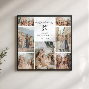 Minimal Best Friends Modern BFF Photo Gift Print