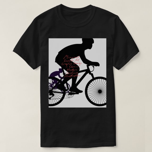 Minimal Bicycle Art  T-Shirt (Design Front)