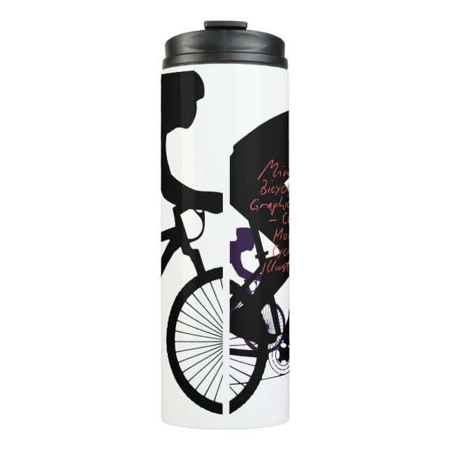 Minimal Bicycle Art Thermal Tumbler (Front)