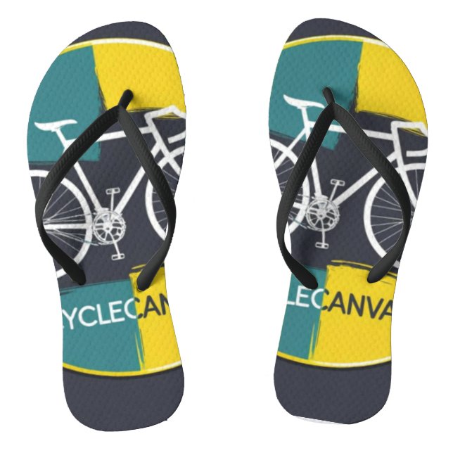 Minimal Bicycle Illustration –  Flip Flops (Footbed)