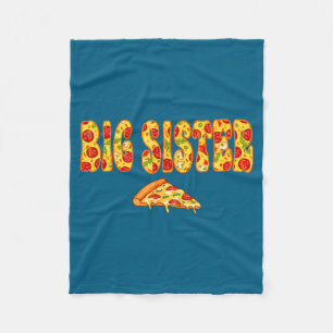 Minimal Big Sister Matching Birthday Squad Fleece Blanket
