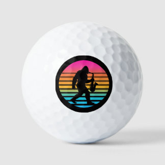 Minimal Bigfoot Saxophone Sunset Golf Balls