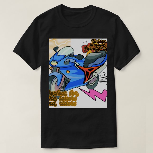 Minimal Bike Art Graphic – Modern Motorcycle T-Shirt (Design Front)