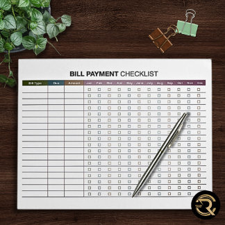 Minimal Bill Payment  Notepad