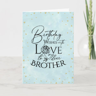 Minimal Birthday Typography Greeting for Brother Card