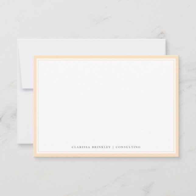 Minimal Bisque Flat Note Card (Front)