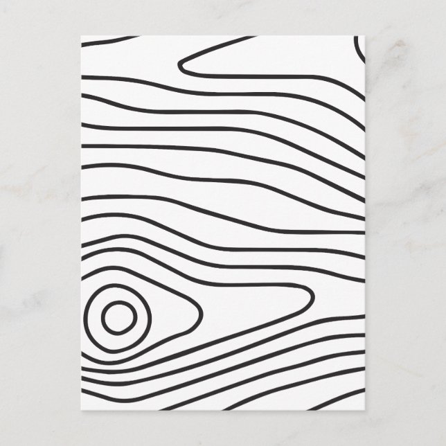 Minimal black and white abstract holiday postcard (Front)