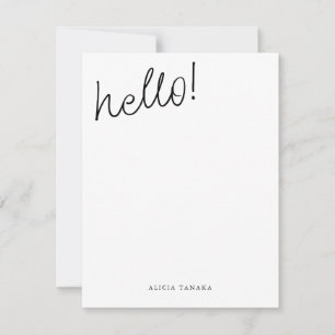 Minimal Black and White Casual Script Card