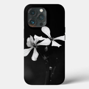 minimal black and white floral iPhone 13 pro case