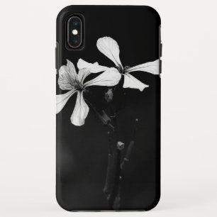 minimal black and white floral iPhone XS max case