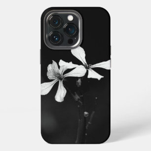 minimal black and white floral iPhone 13 pro case