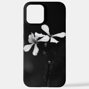 minimal black and white floral iPhone 12 pro max case