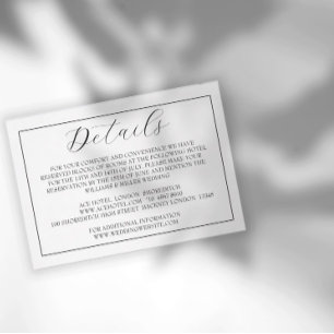 Minimal Black and White Script Enclosure Card