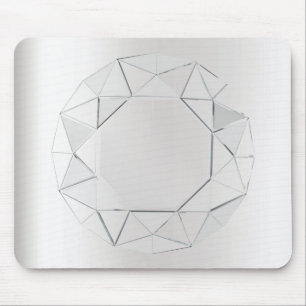 Minimal Black Grey Silver Geometry Crystal Mouse Pad