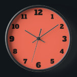 Minimal Black Large Numbers | Minimal Persimmon Clock<br><div class="desc">A modern blend of warm persimmon orange with bold black numbers makes this clock a standout piece. Its clean lines and minimalist style make it suitable for kitchens,  living rooms,  or creative studios. A functional accent that doubles as contemporary art.</div>