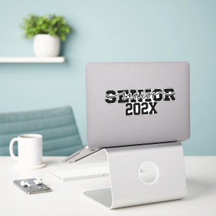 Minimal Black Modern Script Graduation Sticker