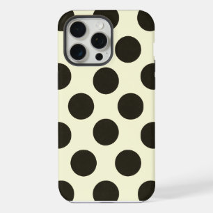 Minimal Black Polka Dot Pattern iPhone 15 Pro Max Case