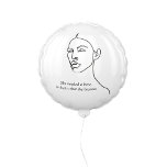 Minimal Black She Became A Hero Inspiration Girl  Balloon<br><div class="desc">Minimal Black She Became A Hero Inspiration Girl</div>