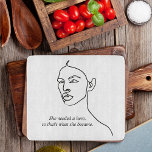 Minimal Black She Became A Hero Inspiration Girl  Cutting Board<br><div class="desc">Minimal Black She Became A Hero Inspiration Girl</div>