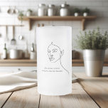 Minimal Black She Became A Hero Inspiration Girl  Frosted Glass Beer Mug<br><div class="desc">Minimal Black She Became A Hero Inspiration Girl</div>