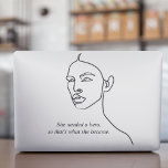 Minimal Black She Became A Hero Inspiration Girl  HP Laptop Skin<br><div class="desc">Minimal Black She Became A Hero Inspiration Girl</div>