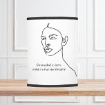 Minimal Black She Became A Hero Inspiration Girl  Lamp Shade<br><div class="desc">Minimal Black She Became A Hero Inspiration Girl</div>