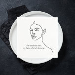 Minimal Black She Became A Hero Inspiration Girl  Napkin<br><div class="desc">Minimal Black She Became A Hero Inspiration Girl</div>