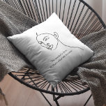 Minimal Black She Became A Hero Inspiration Girl  Outdoor Pillow<br><div class="desc">Minimal Black She Became A Hero Inspiration Girl</div>
