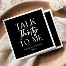 Minimal Black Talk Thirty To Me 30th Birthday