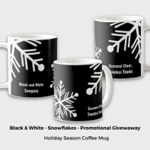 Minimal Black & White Bold Snowflake