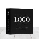 Minimal Black & White Business Company Custom Logo Binder<br><div class="desc">This elegant binder would be great for your business/promotional needs. Easily add the desired logo & text by clicking on the "personalize" option.</div>