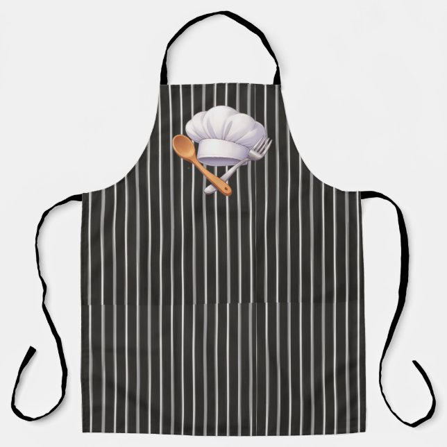 Minimal Black & White Kitchen  Apron (Front)