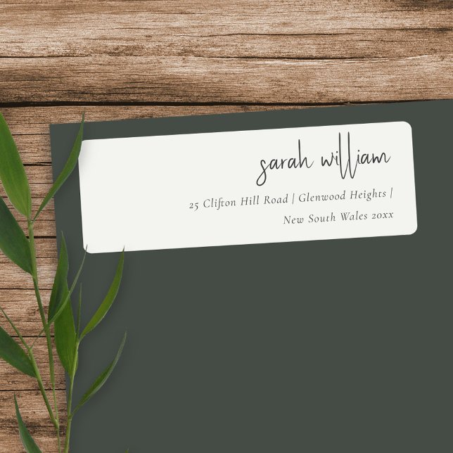 Minimal Black White Script Typography Address (Creator Uploaded)