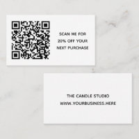 Minimal Black White Small Business QR Code