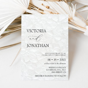 Minimal Black & White Wedding Invitation