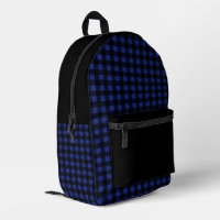 Minimal Blue and Black Plaid Pattern