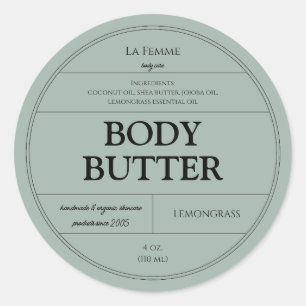 Minimal Blue Cosmetic Skincare Product Label